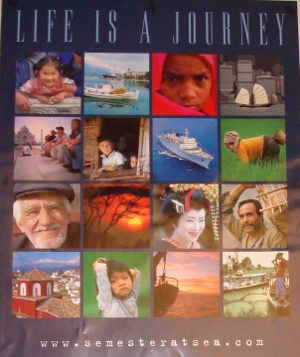 Semester at Sea poster from Fall 2001 voyage